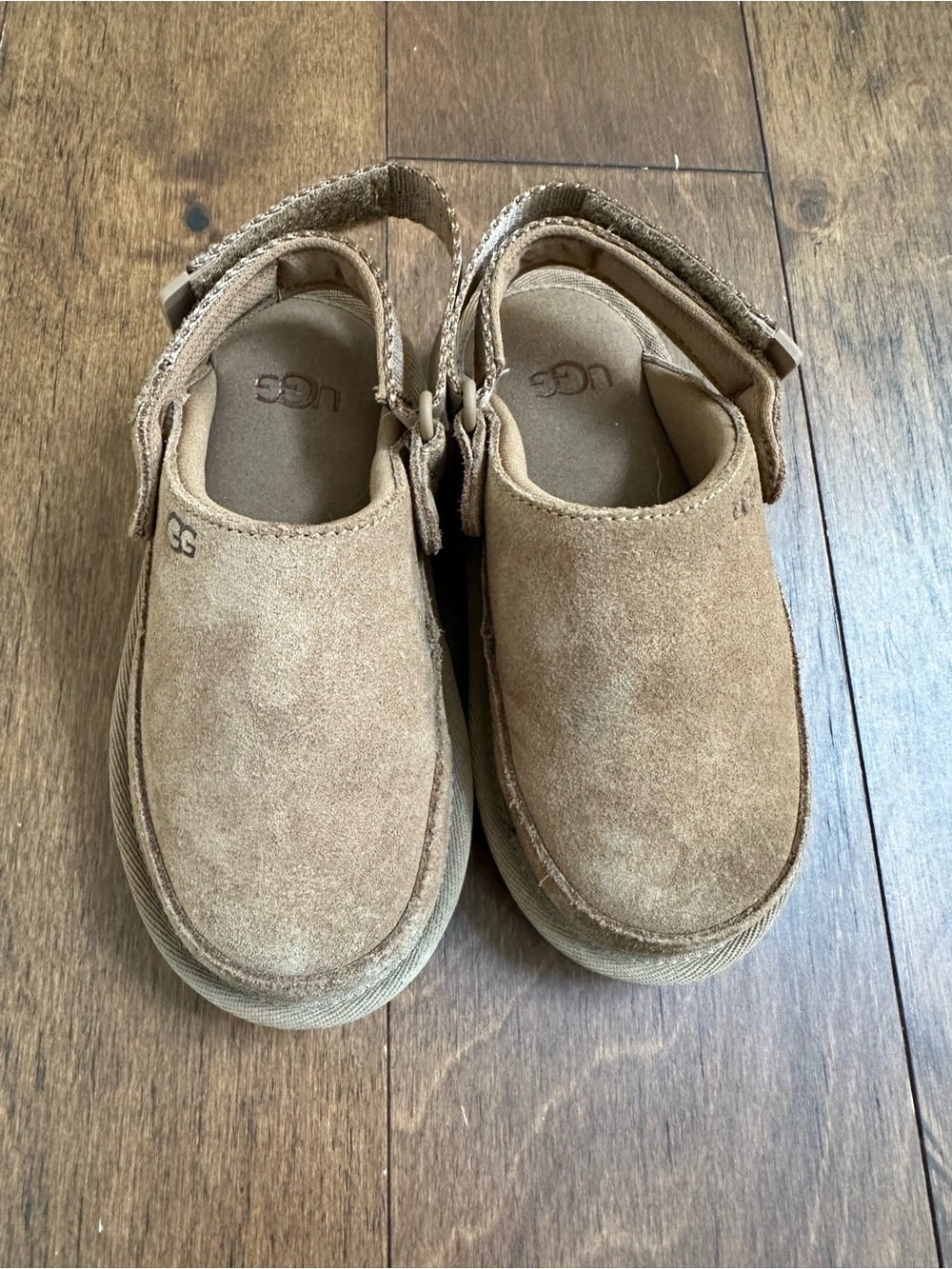 UGG Chestnut Suede Slide Clog with Cream Sole - Picture 2 of 4